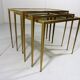 Set nesting tables in brass & glass by Deutsche Vereinigte Werkstätten