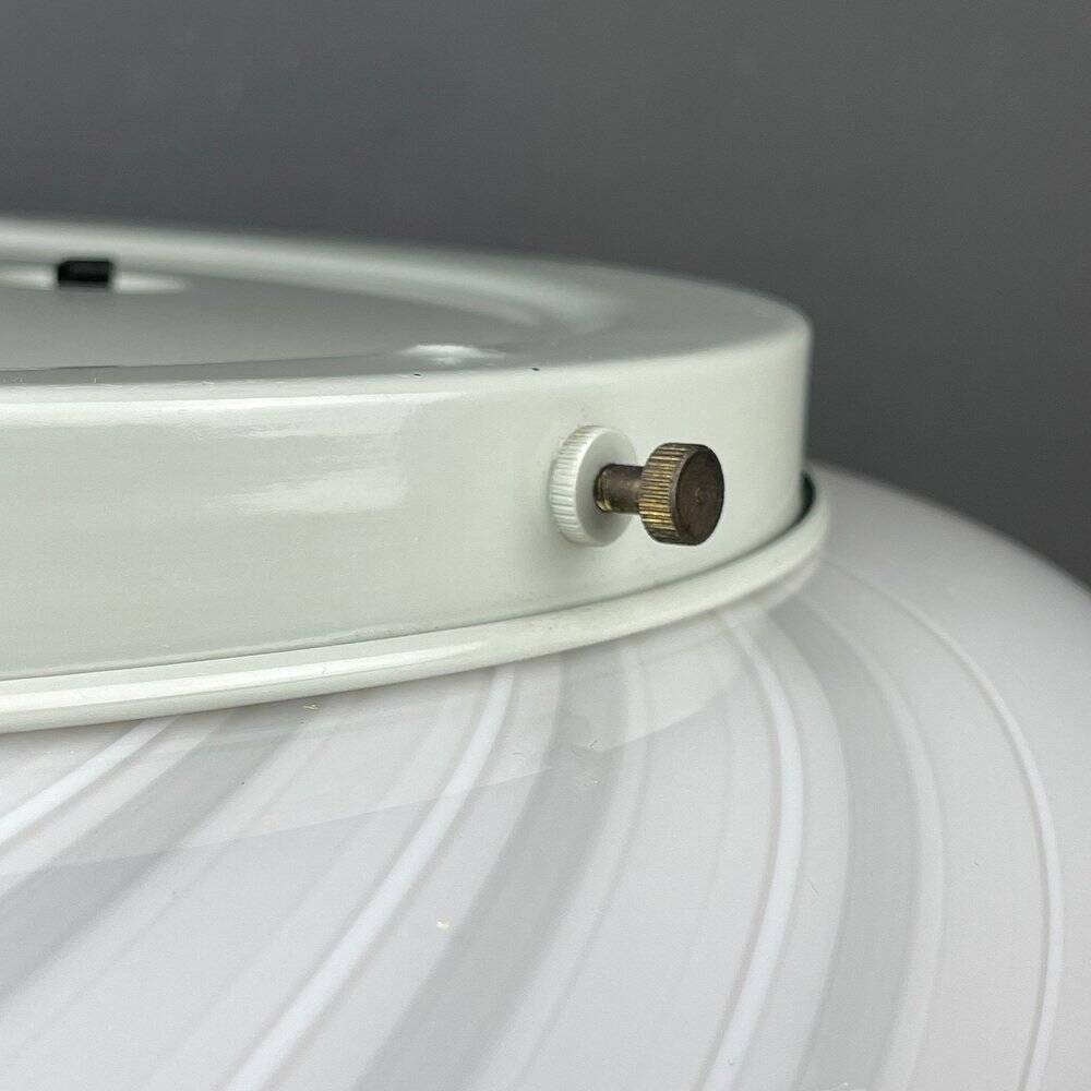 Large Murano glass ceiling lamp with classic whirlpool design, Italy, 1970s.