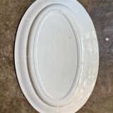 Oval plate Léon Graves in ironstone, "Marie-Louise" service.