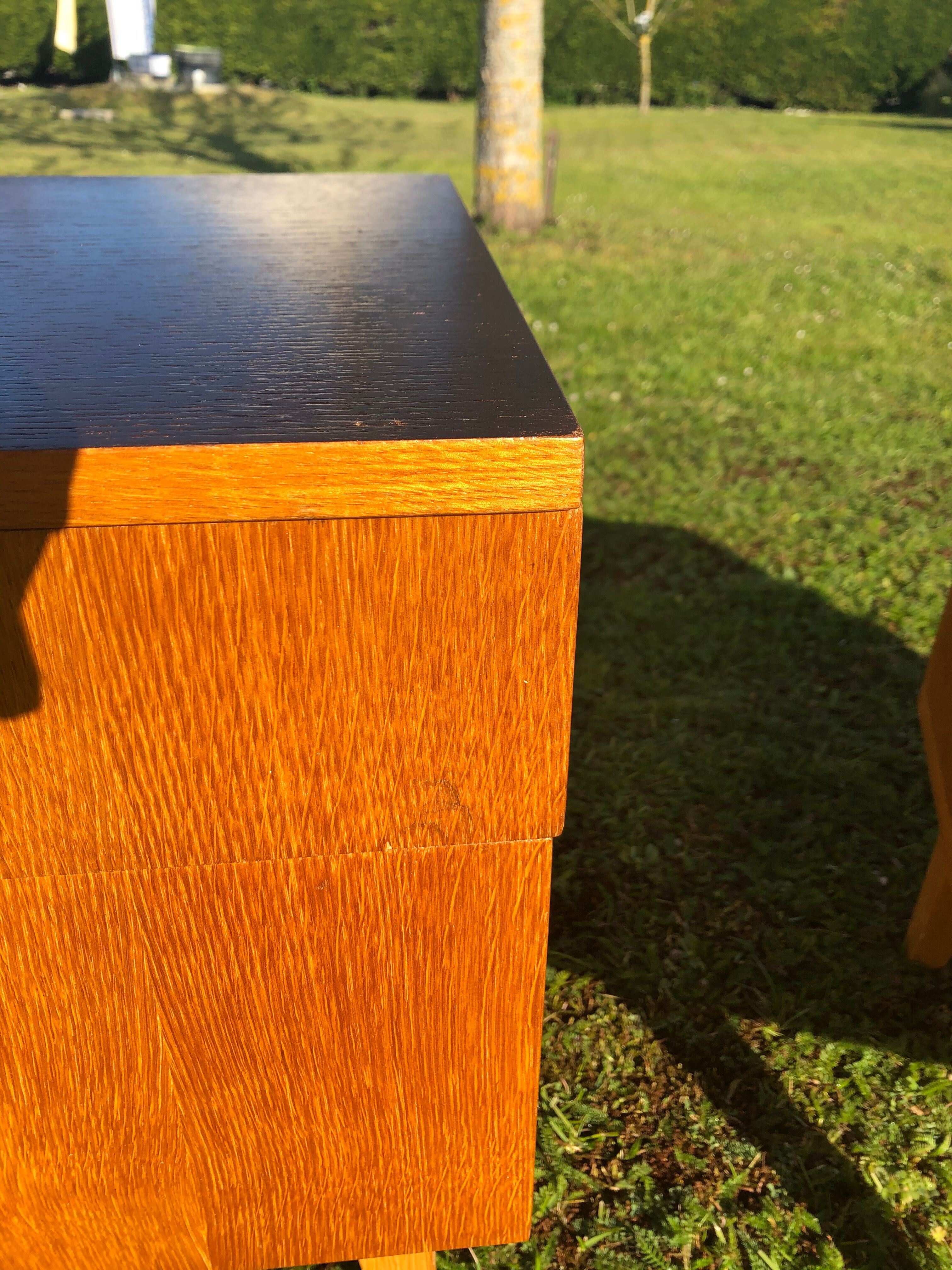 Vintage 1960s blond wood bedsides