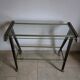Mahogany and glass side table