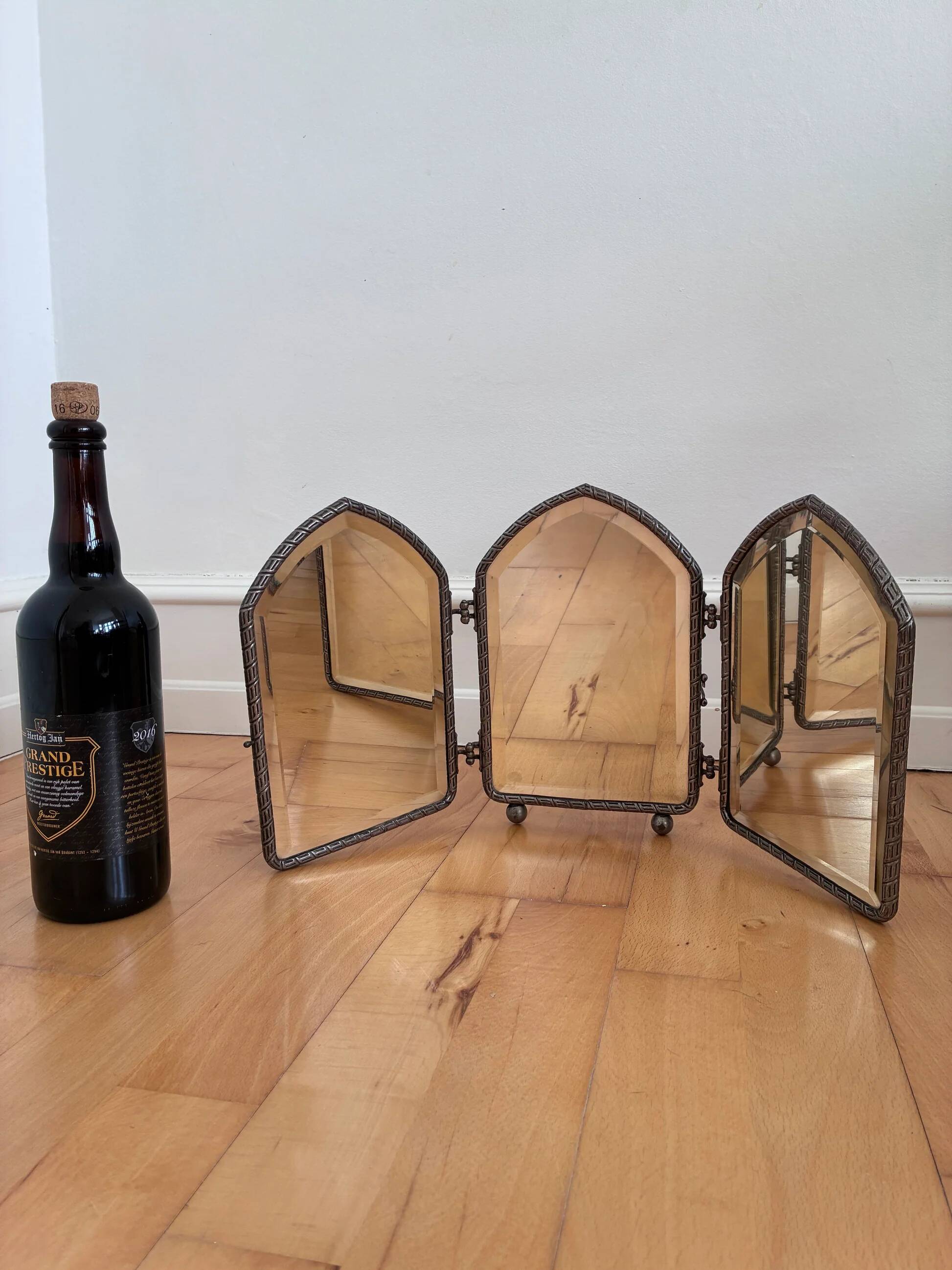 Art Deco tri-fold boudoir vanity mirror, English, 1920s