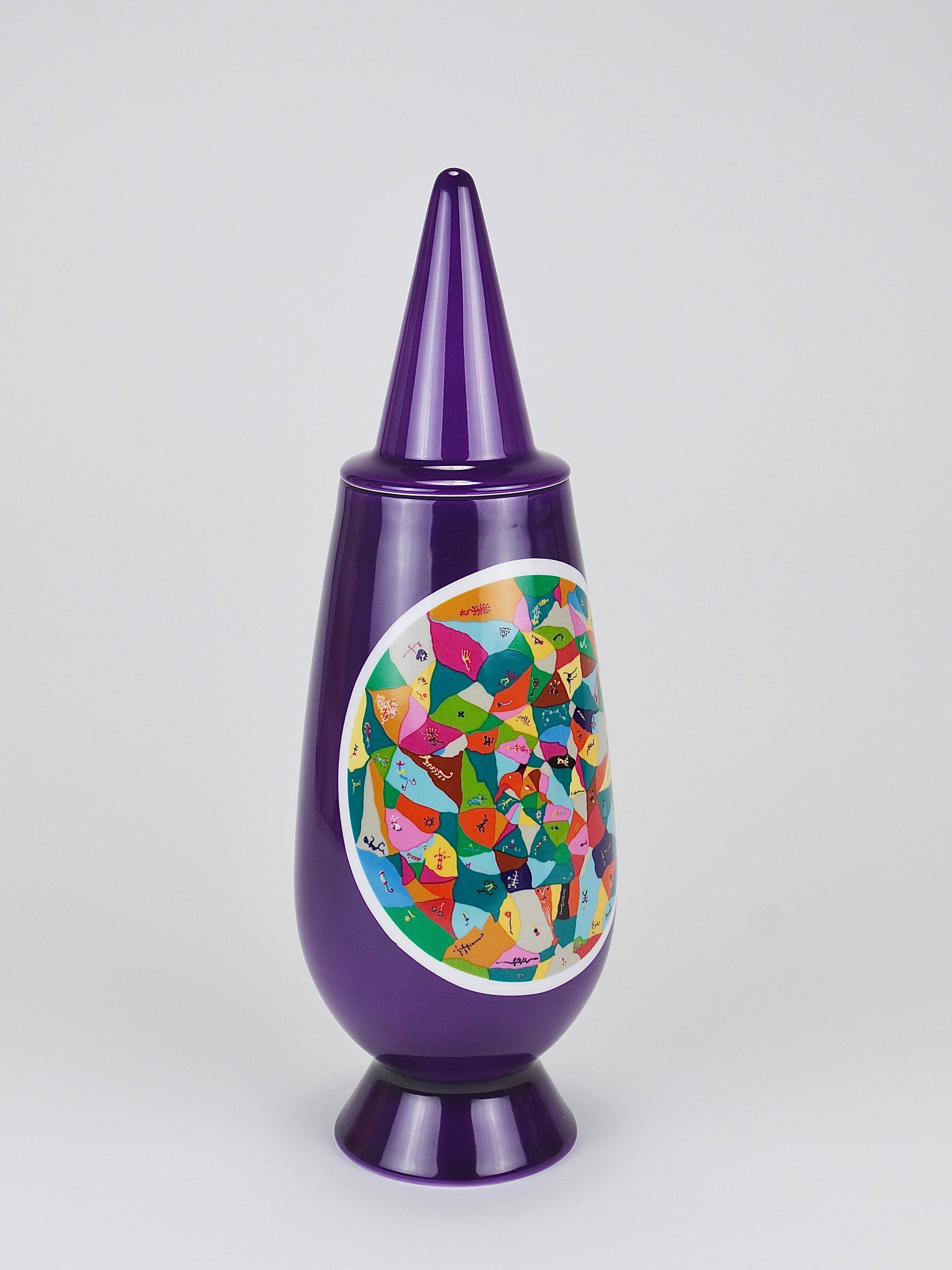 Alessandro Mendini x Luigi Ontani Limited Vase with Lid 100% Make-Up, Alessi, 1992