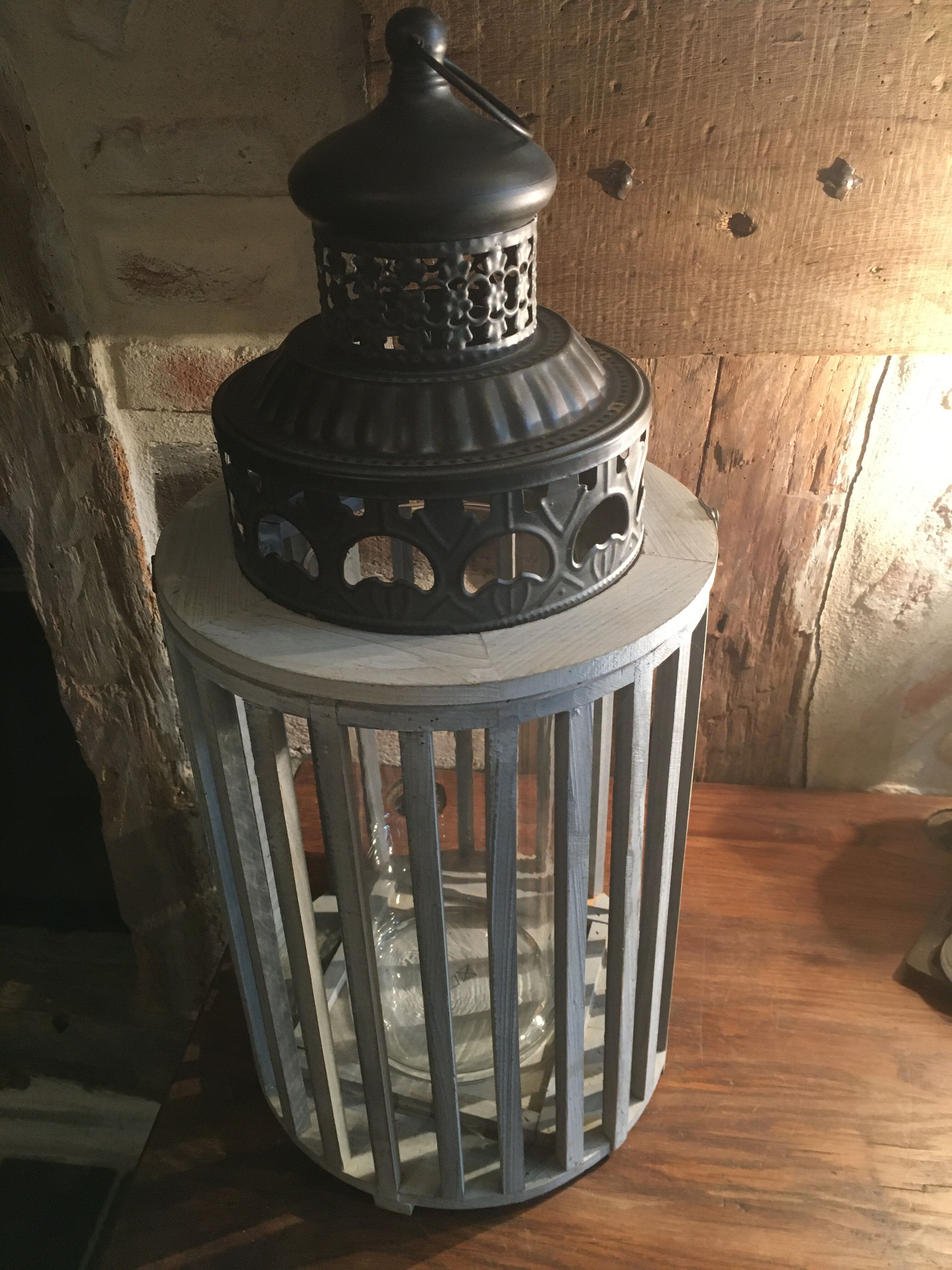 Wood/metal lantern