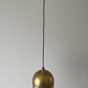 Suspended lamp in gold metal A Space by Staff Leuchten, 1970s, Germany
