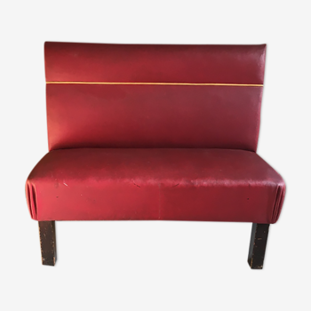 Banquette de bistrot et porte chapeau anciens 1940