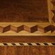 Rare small marquetry display cabinet, louis xvi style – mid 19th century