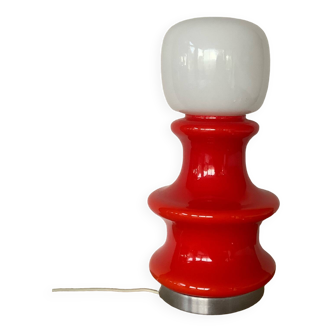 ▪️Vintage Red Glass Space Age Lamp