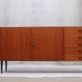 1960s sideboard with 5 drawers in walnut