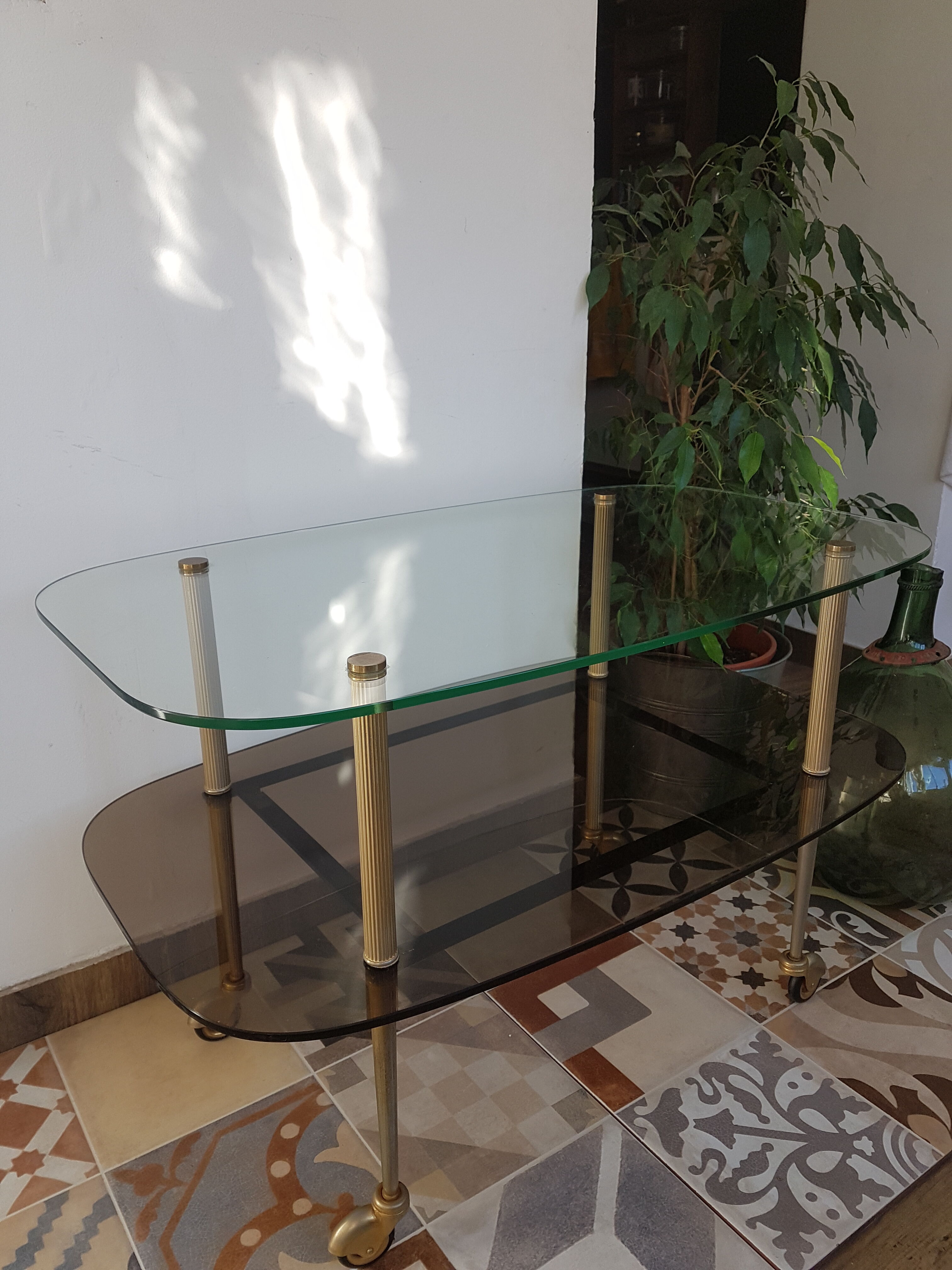 Glass coffee table