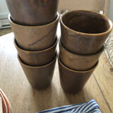 7 stoneware mugs