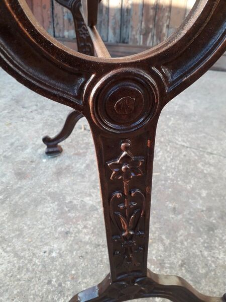 Table bistro double ep art deco 1930 cast marble