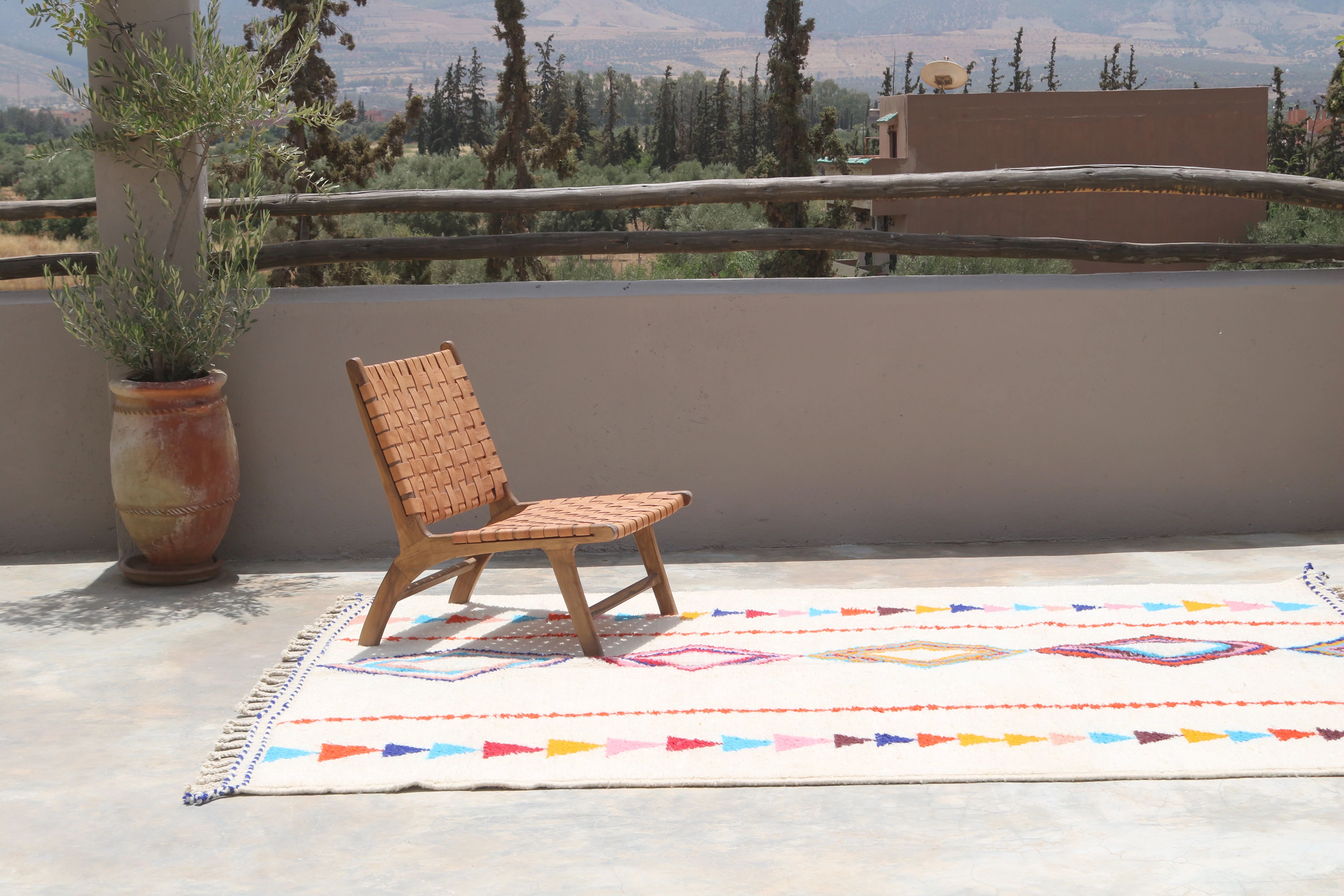 Large handmade colourful rug, 285 x 200 cm - G1028