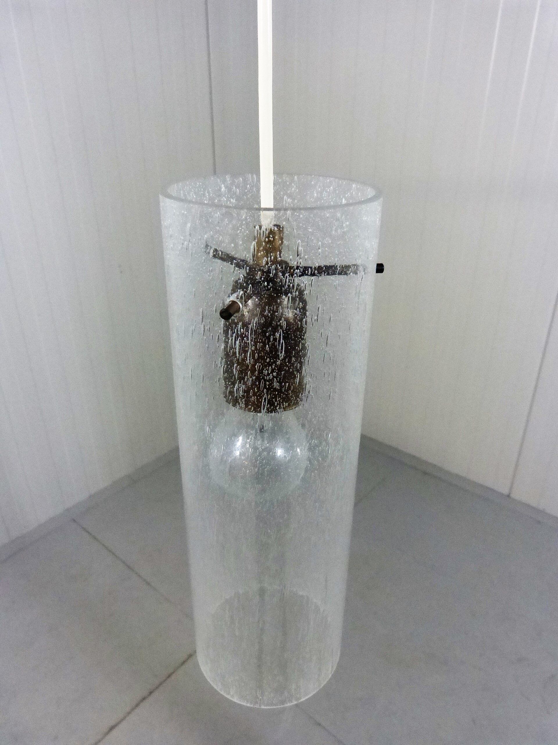 Glass hanging lamp Kaiser Leuchten, 1960’s