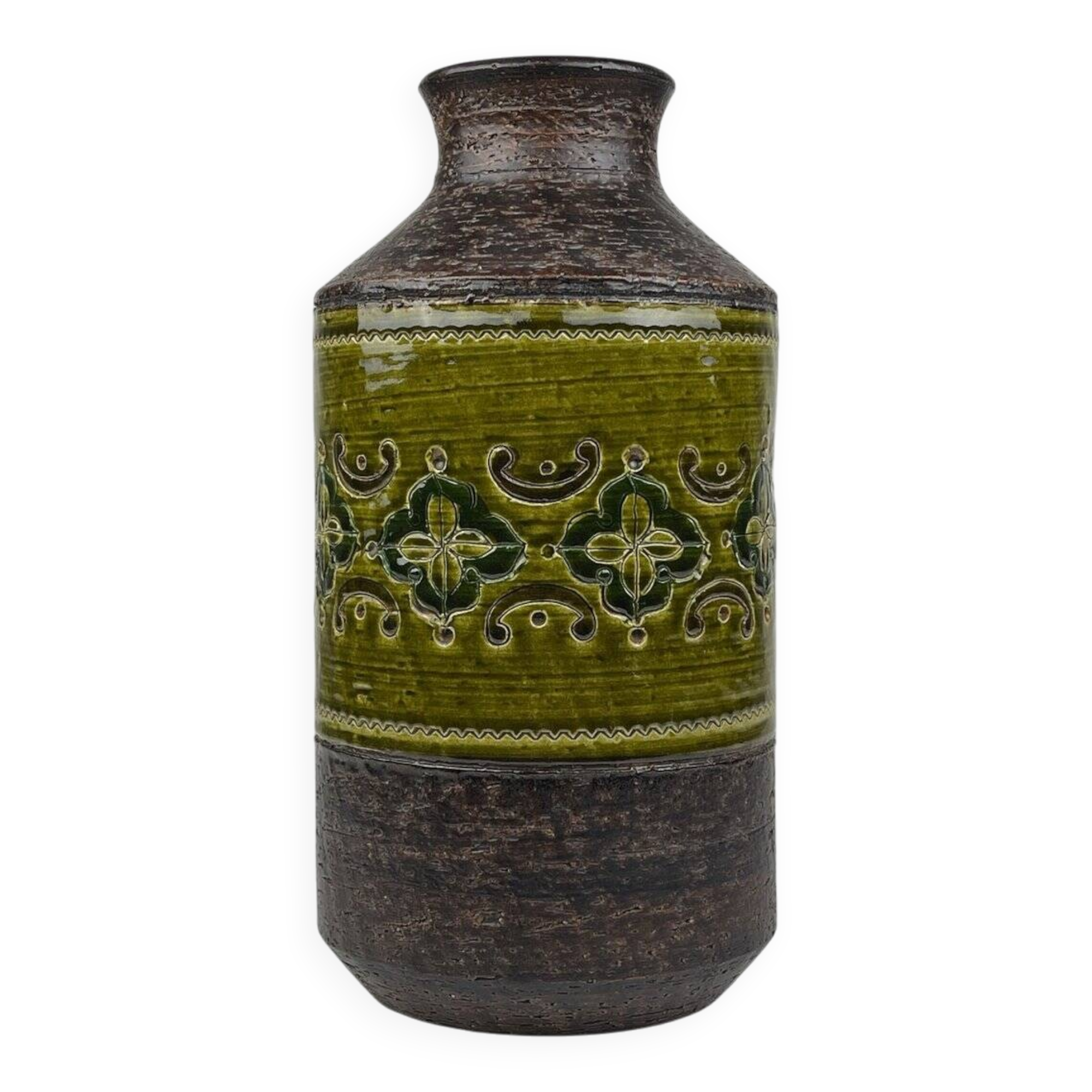 Vintage ceramic vase by Aldo Londi for Bitossi, Italy, 1970s.