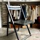 Black wooden folding chair