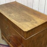 Late 19th century Louis Philippe chest of drawers in walnut and fir