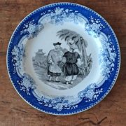 Orientalist plate U&C Sarreguemines. Gold medal 1844