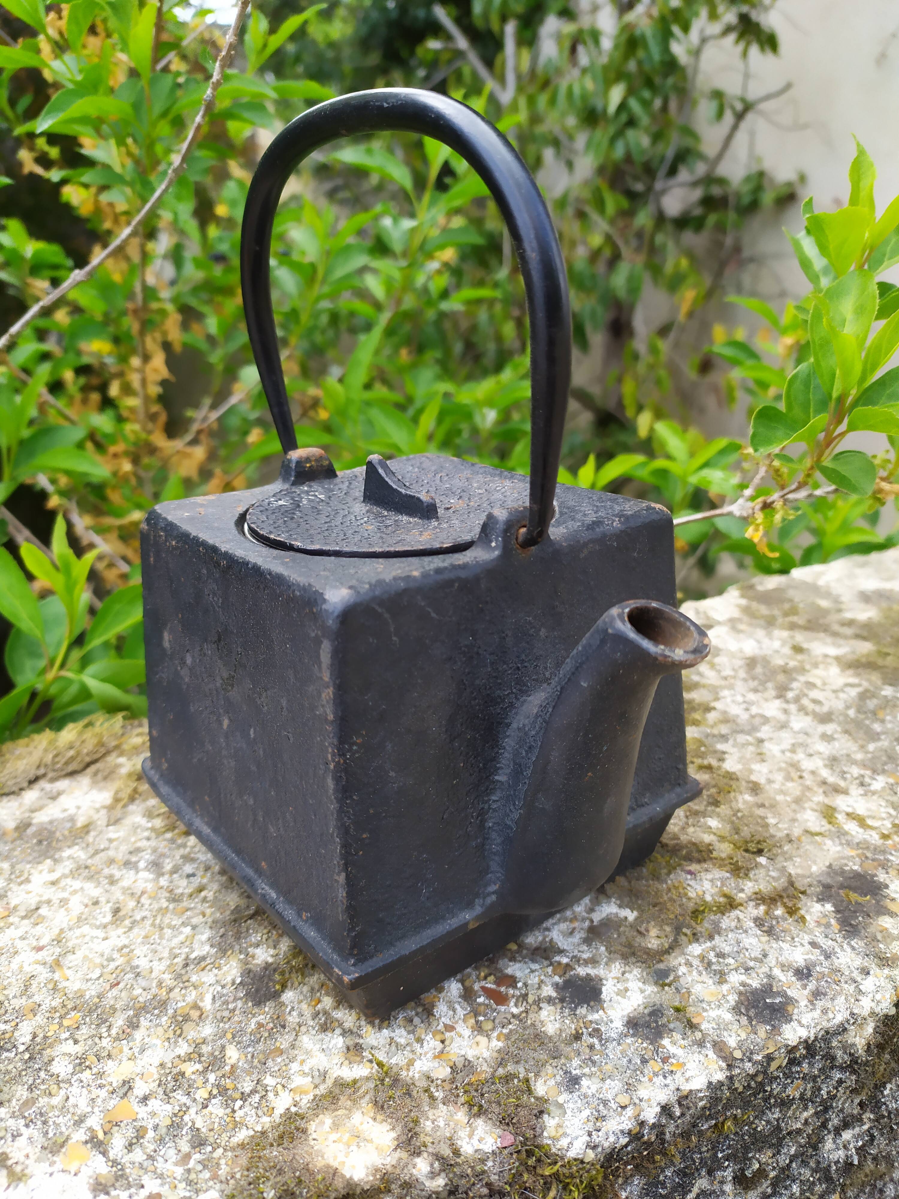 small cast iron teapot