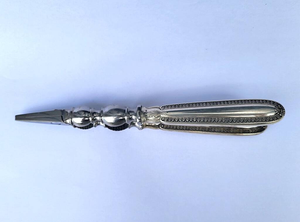 Lobster Cracker Scissors .800 Silver Handles 1930s