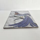 Vintage lava stone panel Frères Cloutier 1960