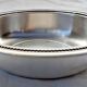 Antique round hollow metal silver plated dish st medard signed