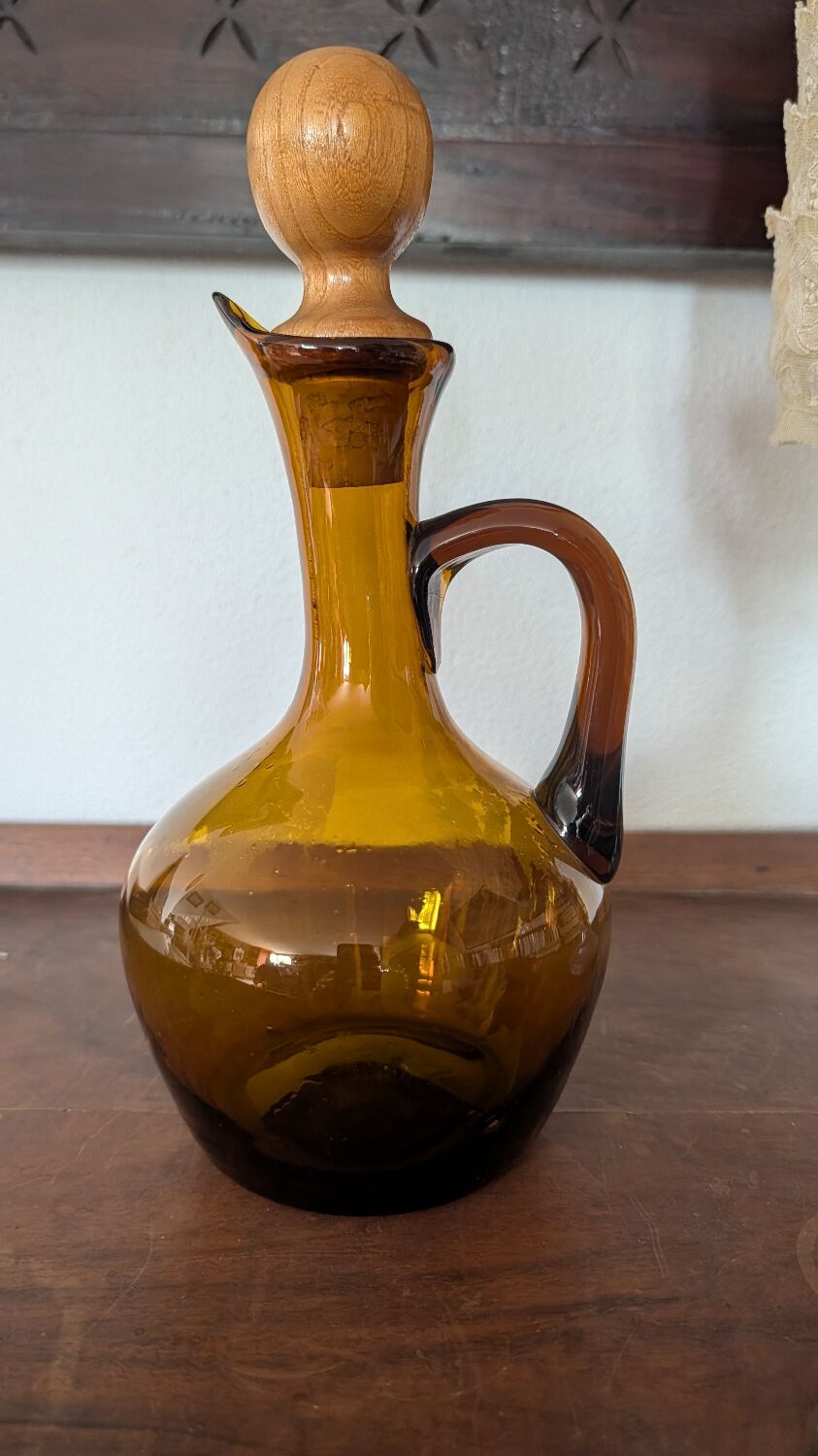 Amber blown glass carafe (1960)