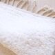 Contemporary White and Green Rug - 293 x 251 cm