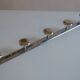 Vintage 80's chrome metal 5-hook wall coat rack