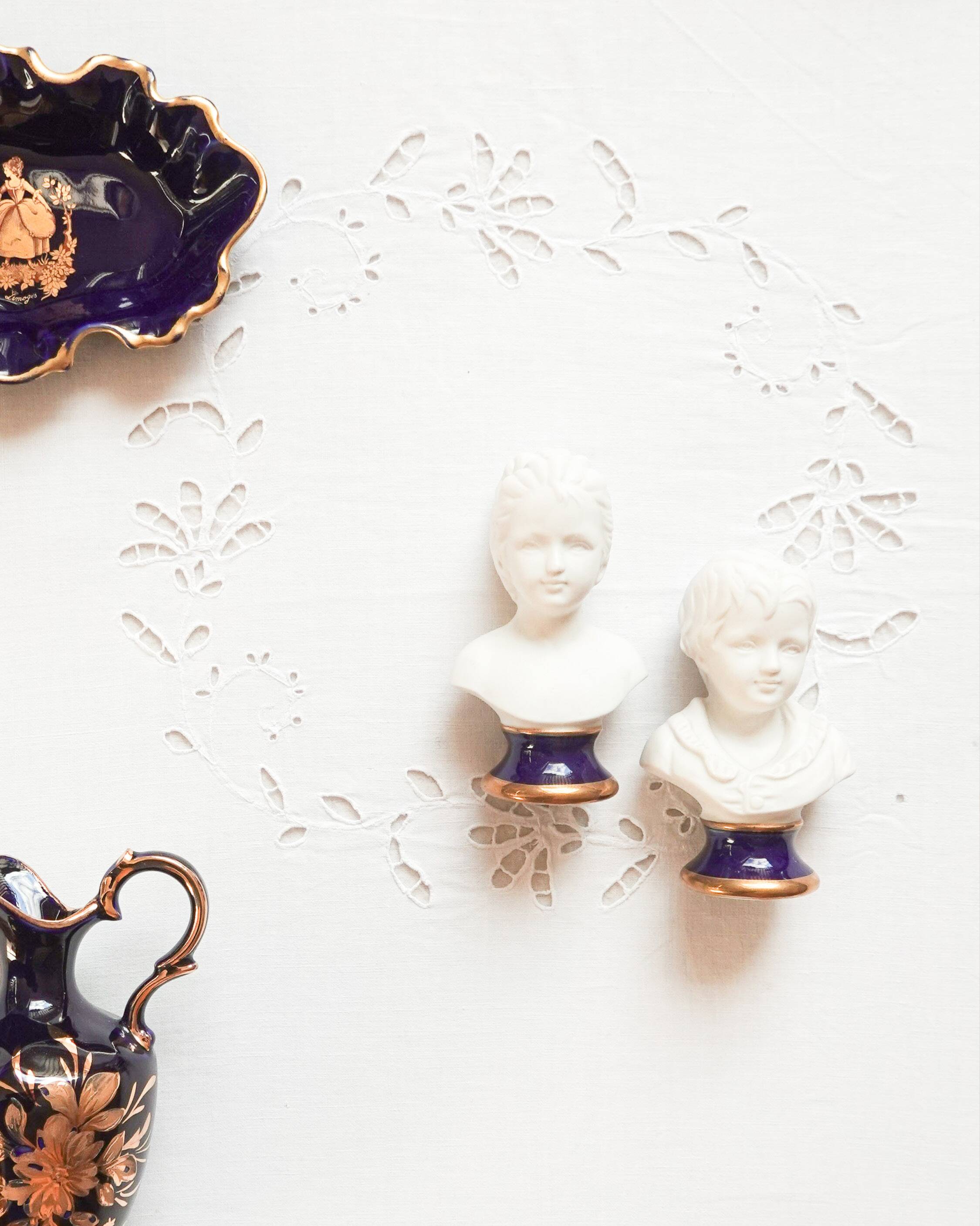 Pair of children's busts