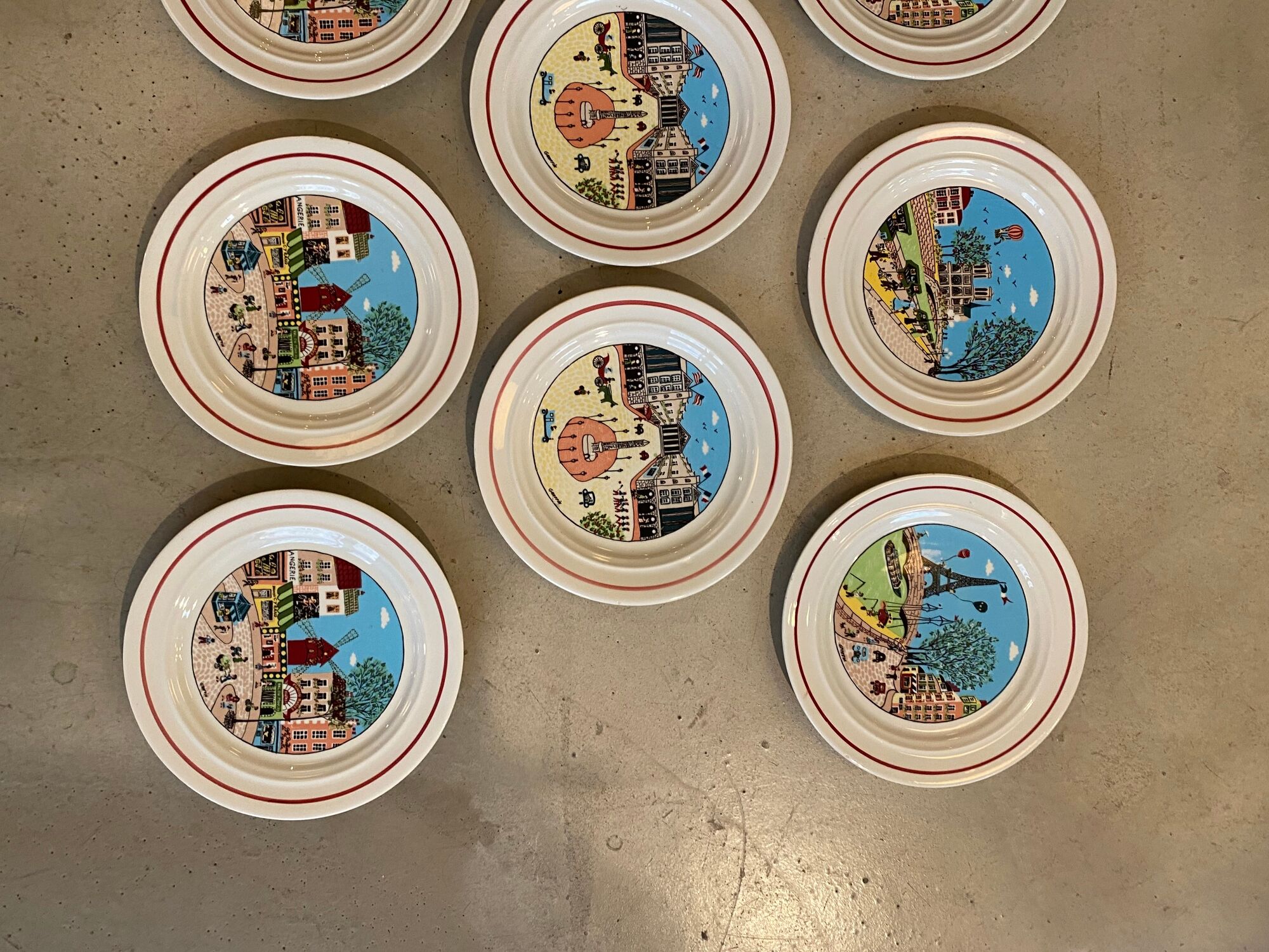 Set of plates Le Fouquet's Italy San Marciano Graffin