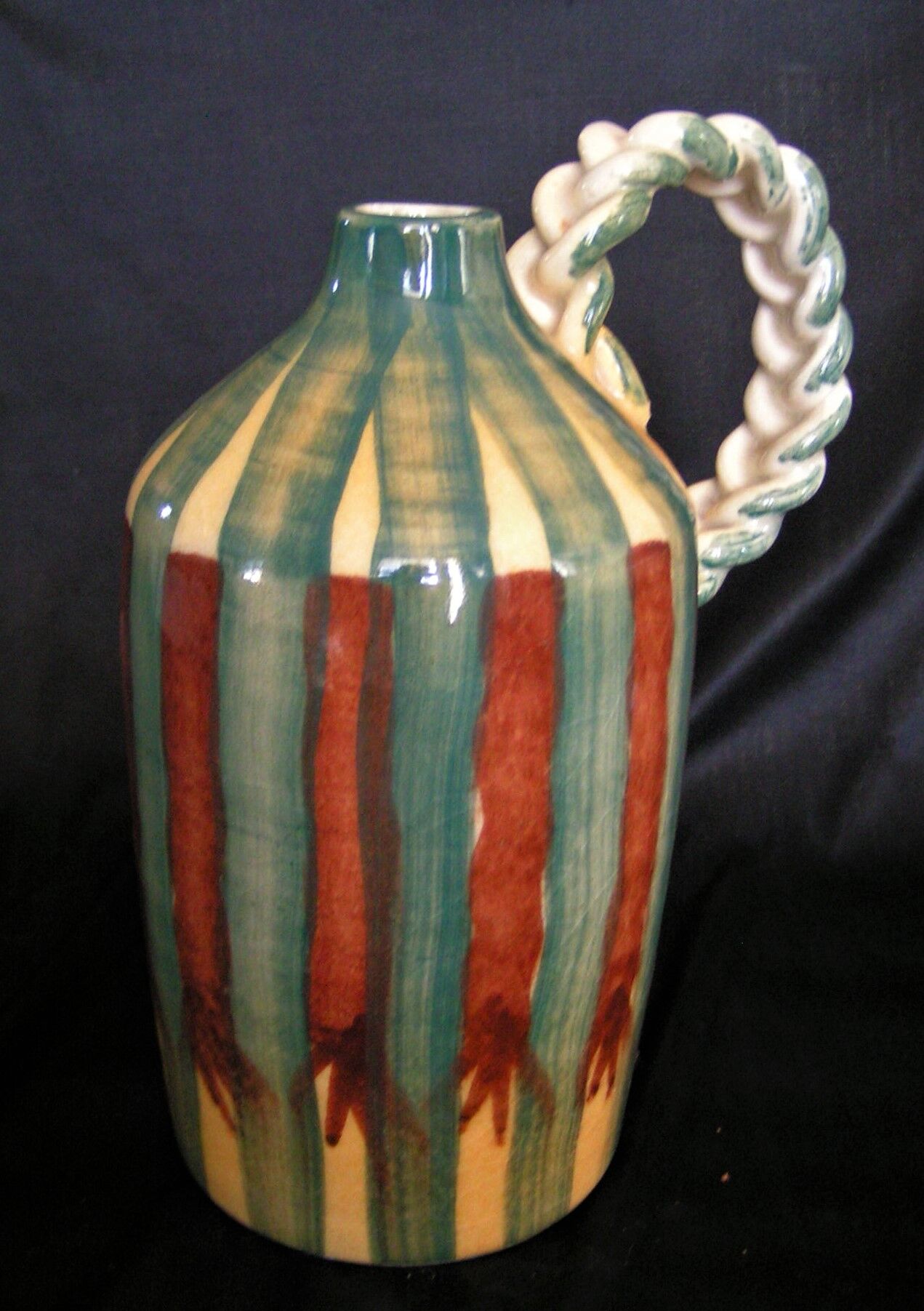 Vallauris pitcher in glazed earth