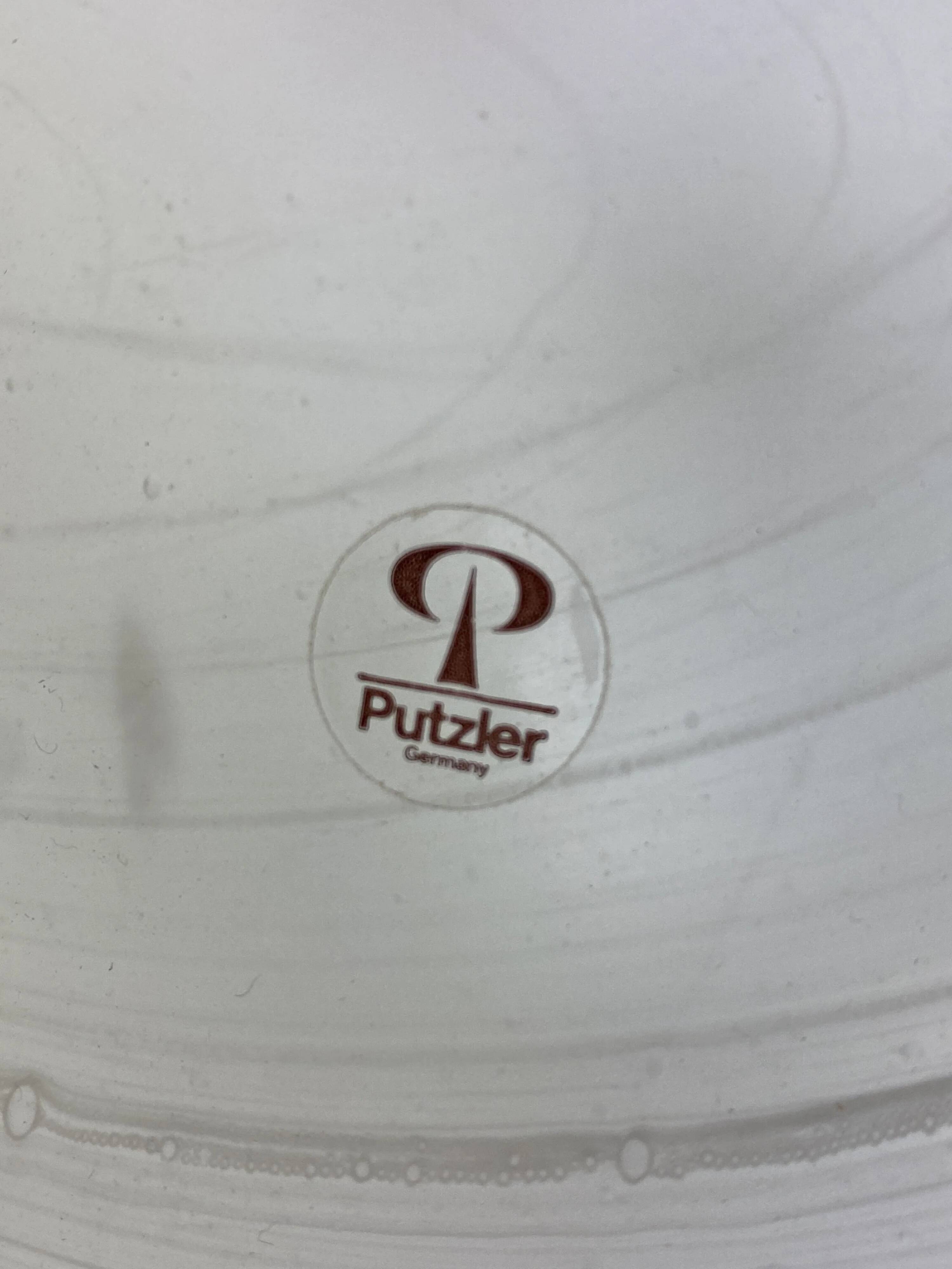 Lampe de table en verre clair Peill et Putzler champignon 1970