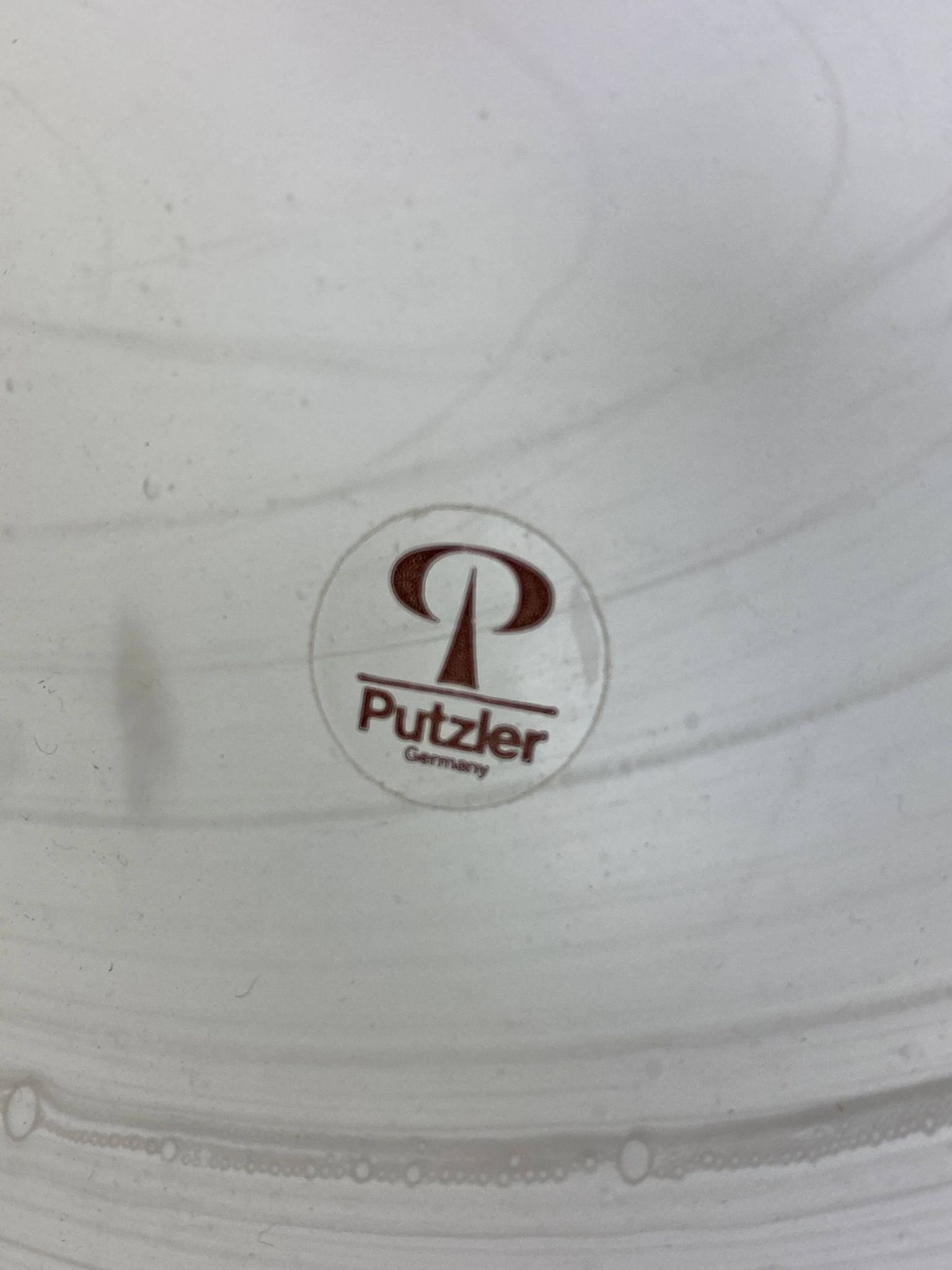 Clear glass table lamp Peill and Putzler mushroom 1970