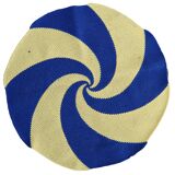 Tapis contemporain ora tressé en coton (77cm), édition unique