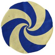 Tapis contemporain ora tressé en coton (77cm), édition unique