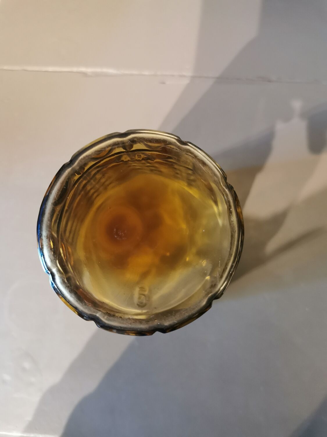 Vintage yellow glass vase