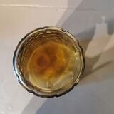 Vase vintage en verre jaune