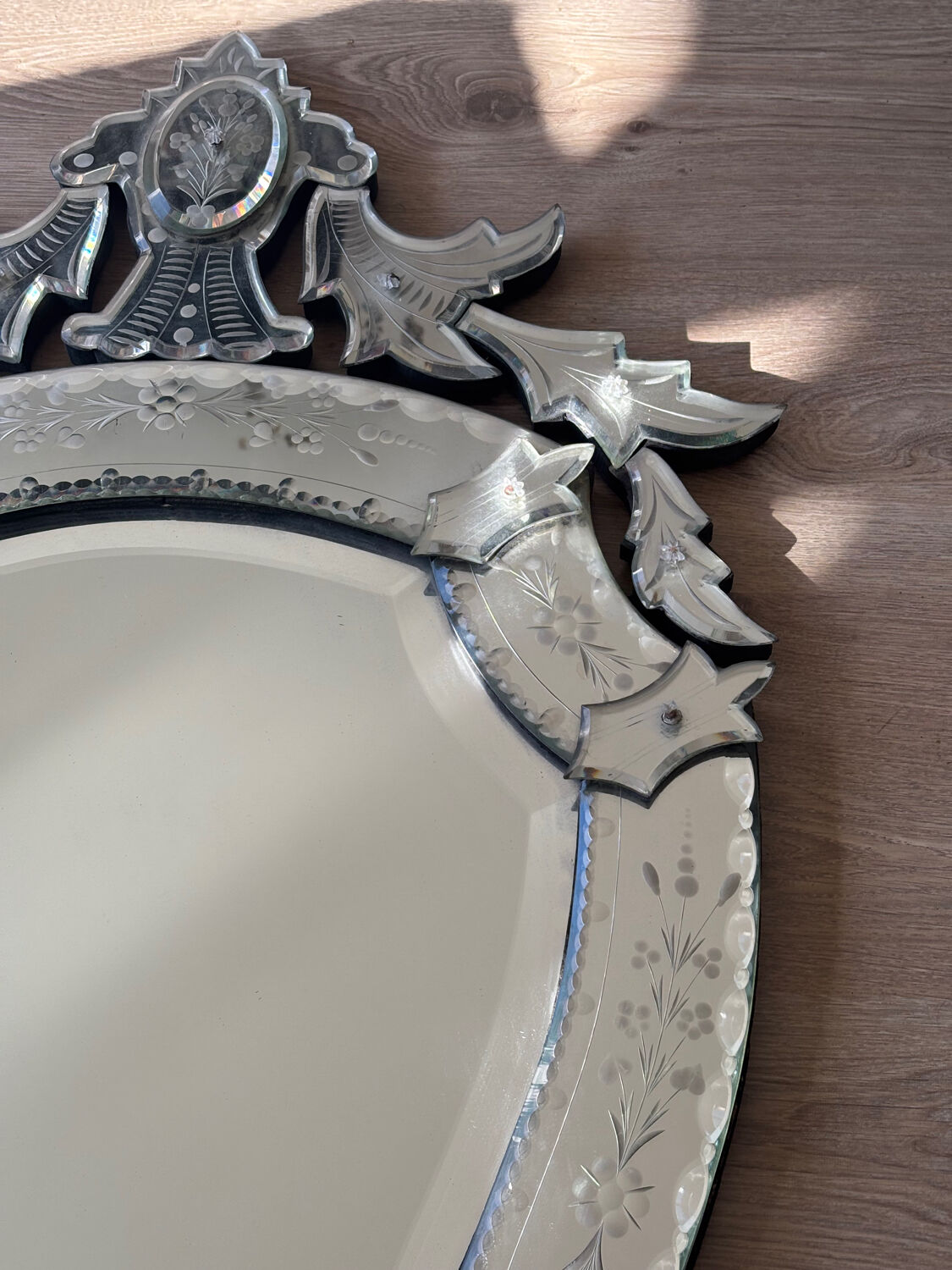 Venetian mirror, Murano glass 1950