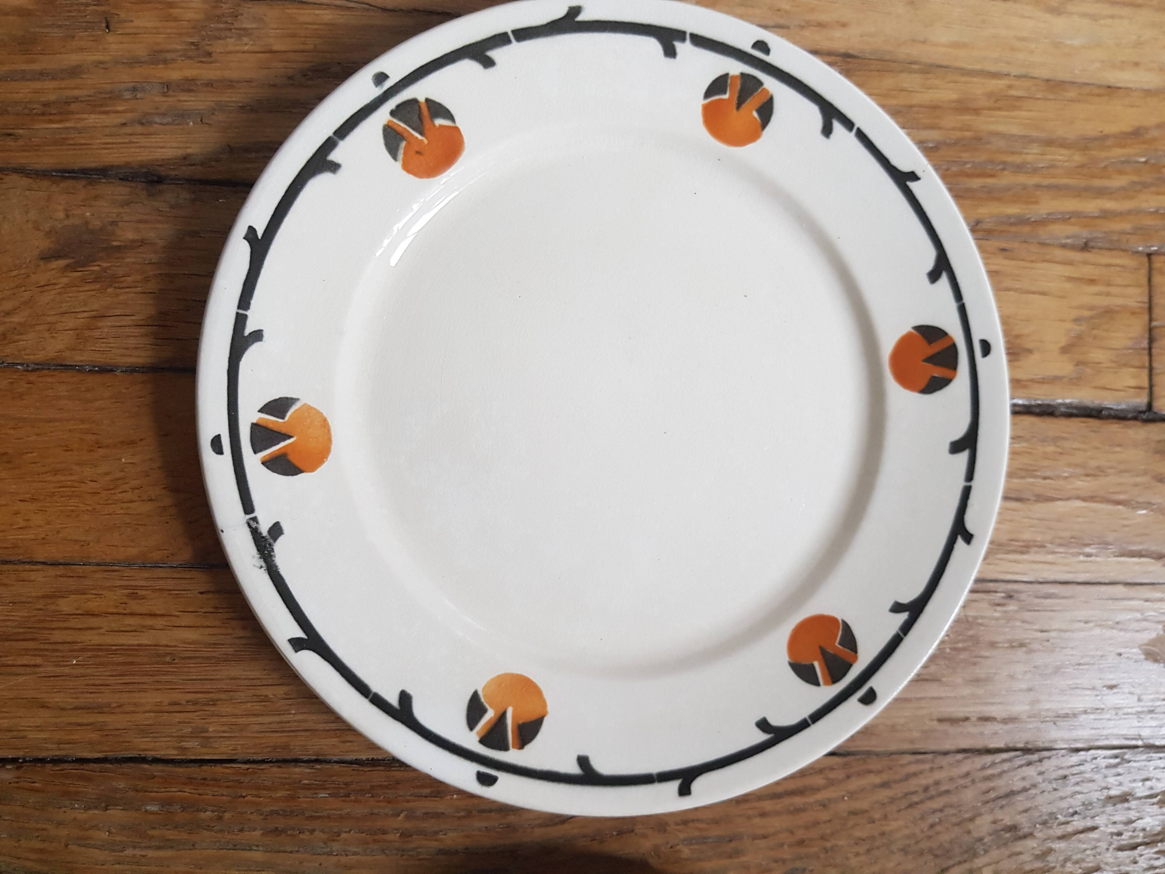 Set of 2 vintage Badonviller dessert plates