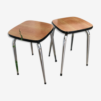 Duo of formica stools