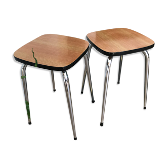 Duo of formica stools