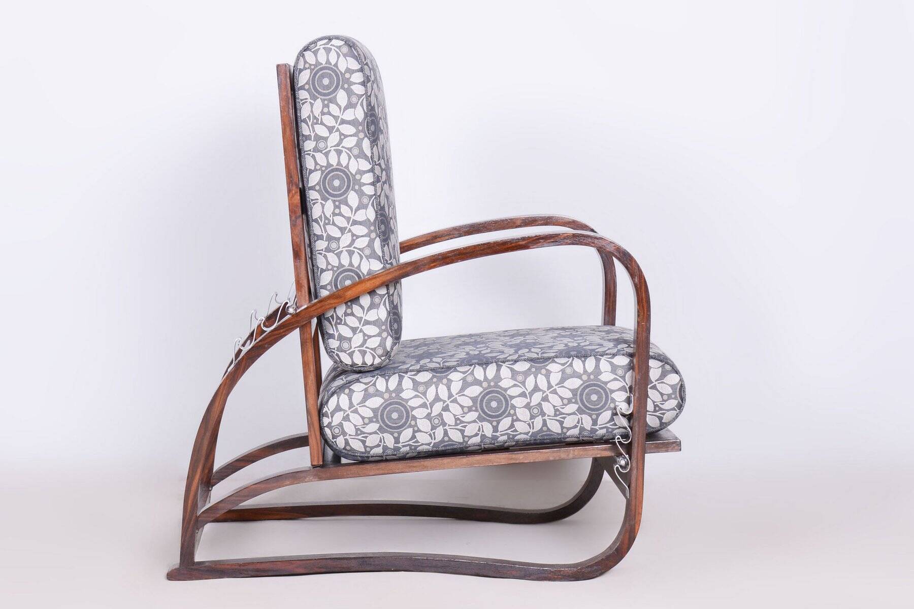 Art Deco Reclining Armchair attributed to Jindřich Halabala for Up Závody, 1920s