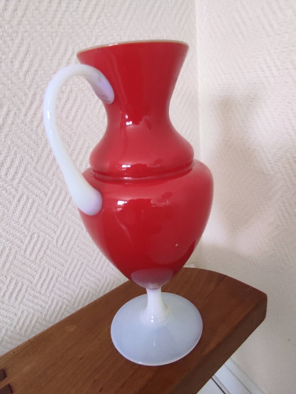 Opaline glass vase