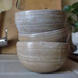 Set of 3 bowls in artisanal sandstone