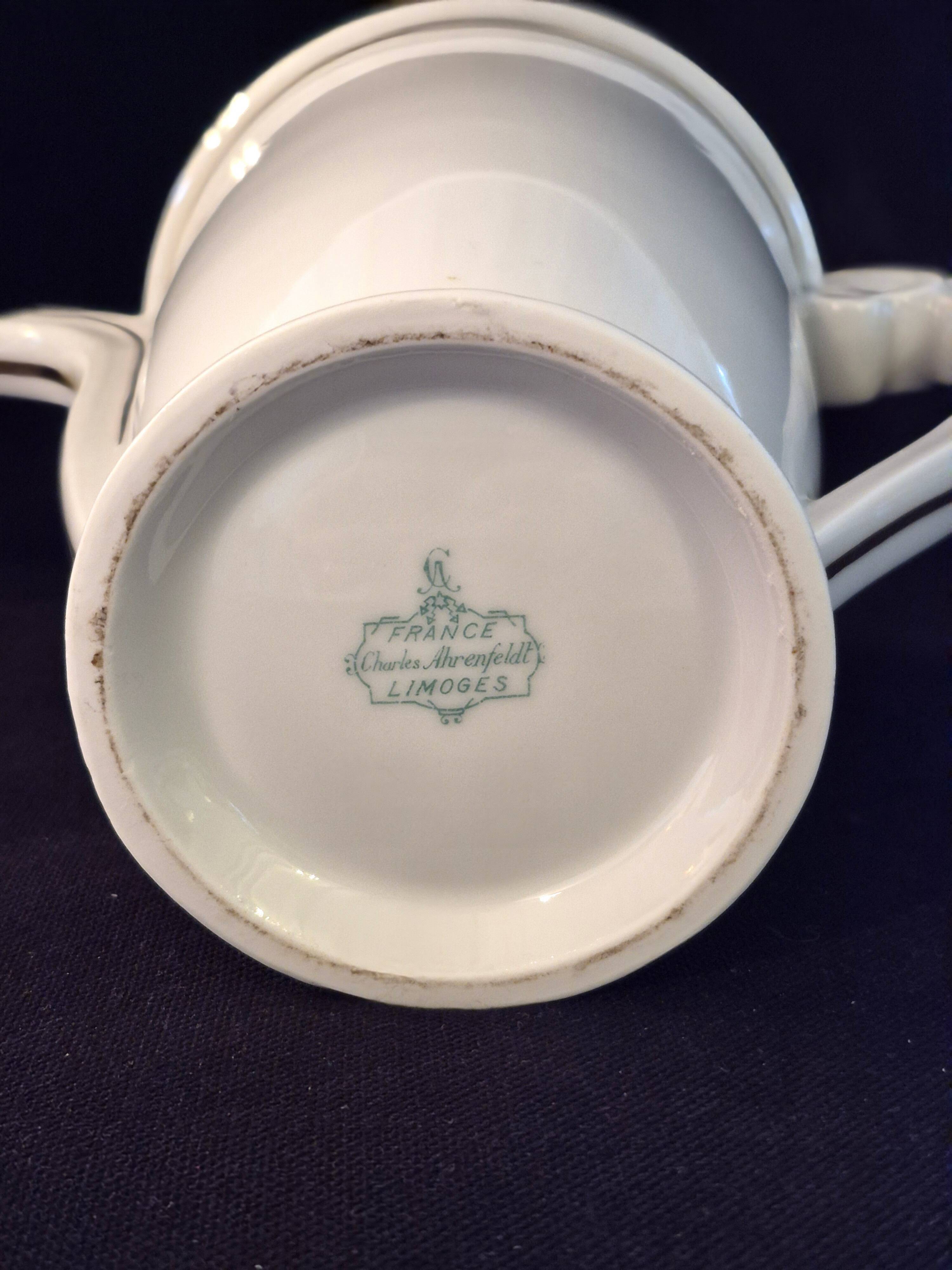 Teapot coffee pot jug Limoges Charles Ahrenfeldt A480