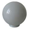 Ancien abat jour globe boule en opaline blanche 25 cm lustre lampe luminaire 04