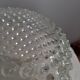 Vase rond en verre transparent bullé