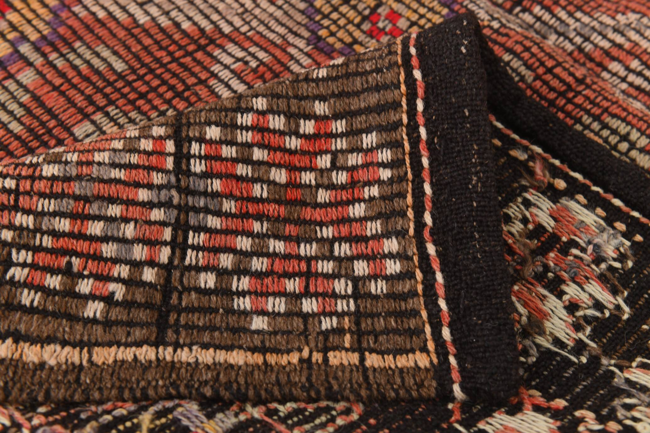 Rug For Living Room Red Turkish Kilim Rug, 151x336Cm