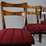 Table dining room in teak & four chairs 1960 s